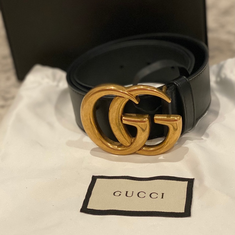 Gucci Leather Belt - 1.5 inch